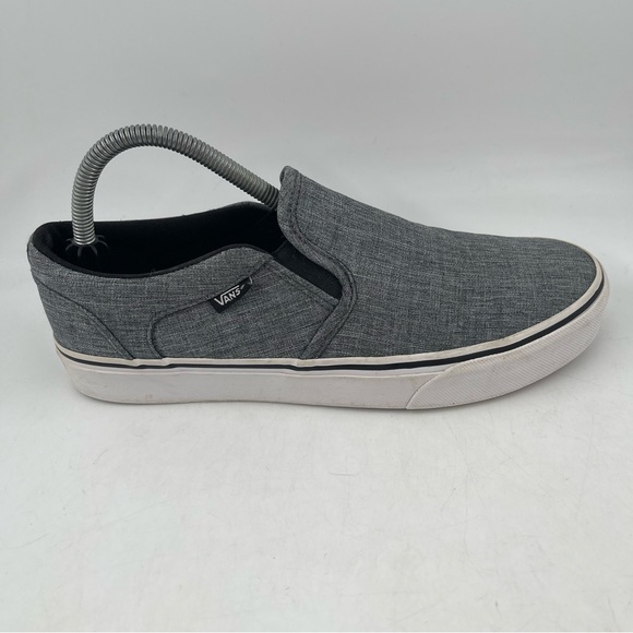 Vans Men’s Asher Deluxe -Size 8 - Blue Slip-On Comfort...